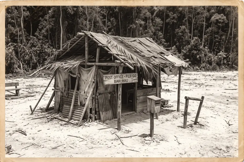 Illustrative reconstruction of the Fuji-Go post office